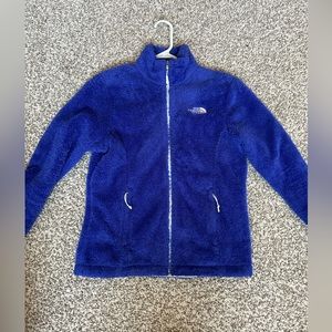 north face fuzzy zip up jacket!